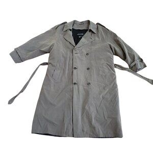 Vintage Pierre Cardin Suede Trench Coast sz 44R